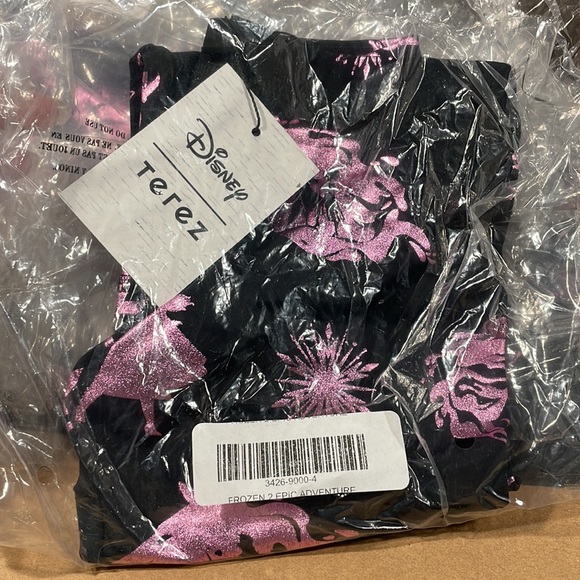 Terez x Disney Frozen 2 Epic Adventure Metallic Child Leggings Youth Leggings - Picture 13 of 14